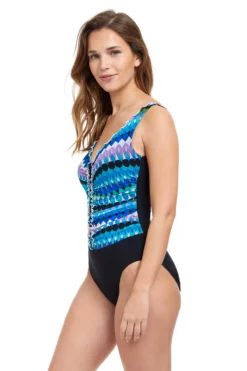 Moroccan Escape One Piece Swimsuit -Beachwear Threads E2310 2081 One Piece Swimsuit Multi Side