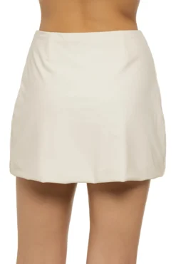 Hero Mini Skirt -Beachwear Threads HERO SKIRT Apparel Bottom Off White Crystal Back