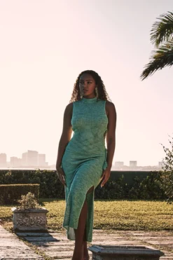 Karsyn Cutout Maxi Dress -Beachwear Threads KARSYN DRESS Apparel Dress Mint Lifestyle