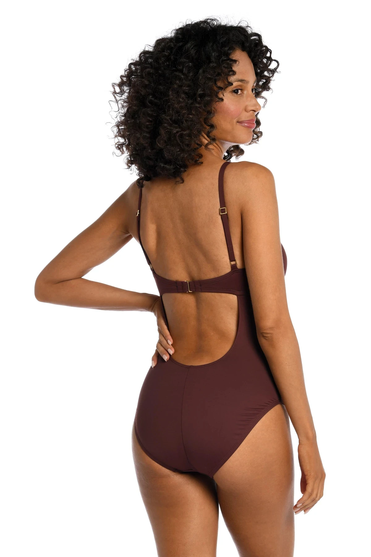 Twist Keyhole Plunge One Piece Swimsuit 2 Twist Keyhole Plunge One Piece Swimsuit - Image 2