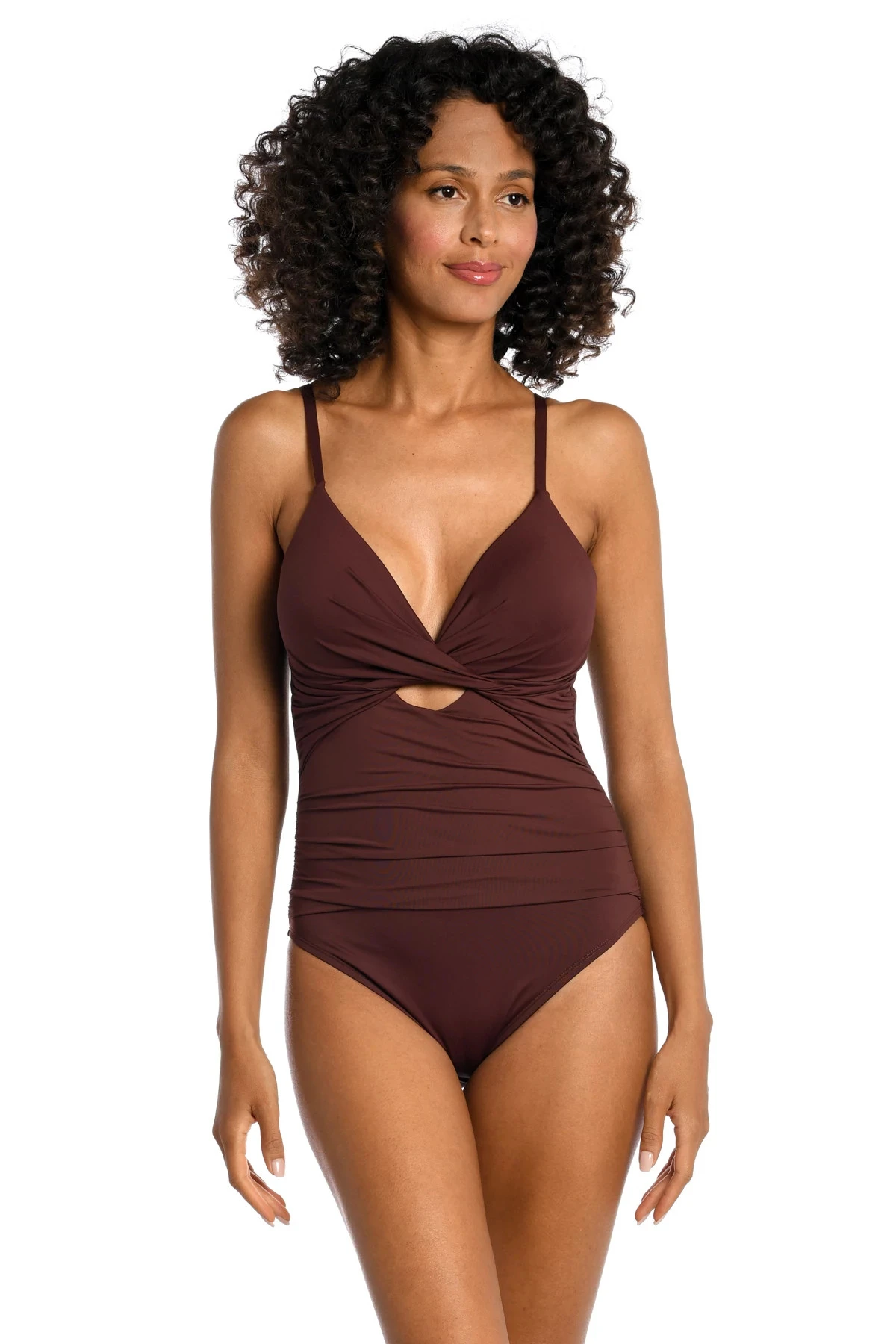 Twist Keyhole Plunge One Piece Swimsuit 1 Twist Keyhole Plunge One Piece Swimsuit