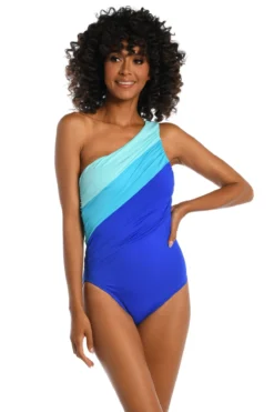 Island Goddess Mio Asymmetrical One Piece Swimsuit