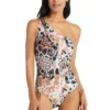 Mesh Asymmetrical One Piece Swimsuit