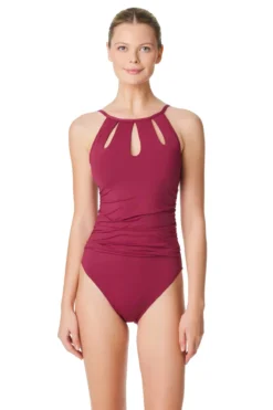 Cutout High Neck One Piece Swimsuit