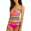 Winning Streak Molded Bandeau Tankini Top