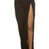 ELAN Ruched High Slit Sarong