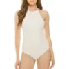Marysia Mott Scalloped High Neck One Piece Swimsuit