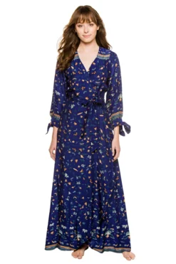 Danika Wrap Silk Maxi Dress