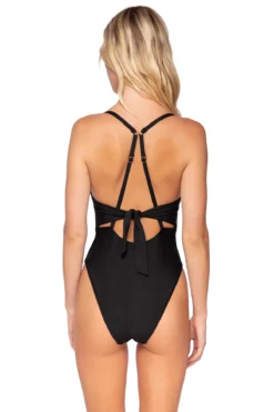 Jane Underwire One Piece Swimsuit -Beachwear Threads SBL BLACK BL One20Pieces Back 100375