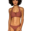 Ahoy Lace-Up Halter Bikini Top