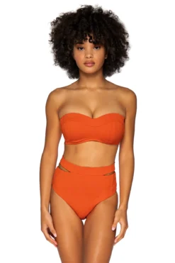 Bridget Molded Sweetheart Bandeau Bikini Top