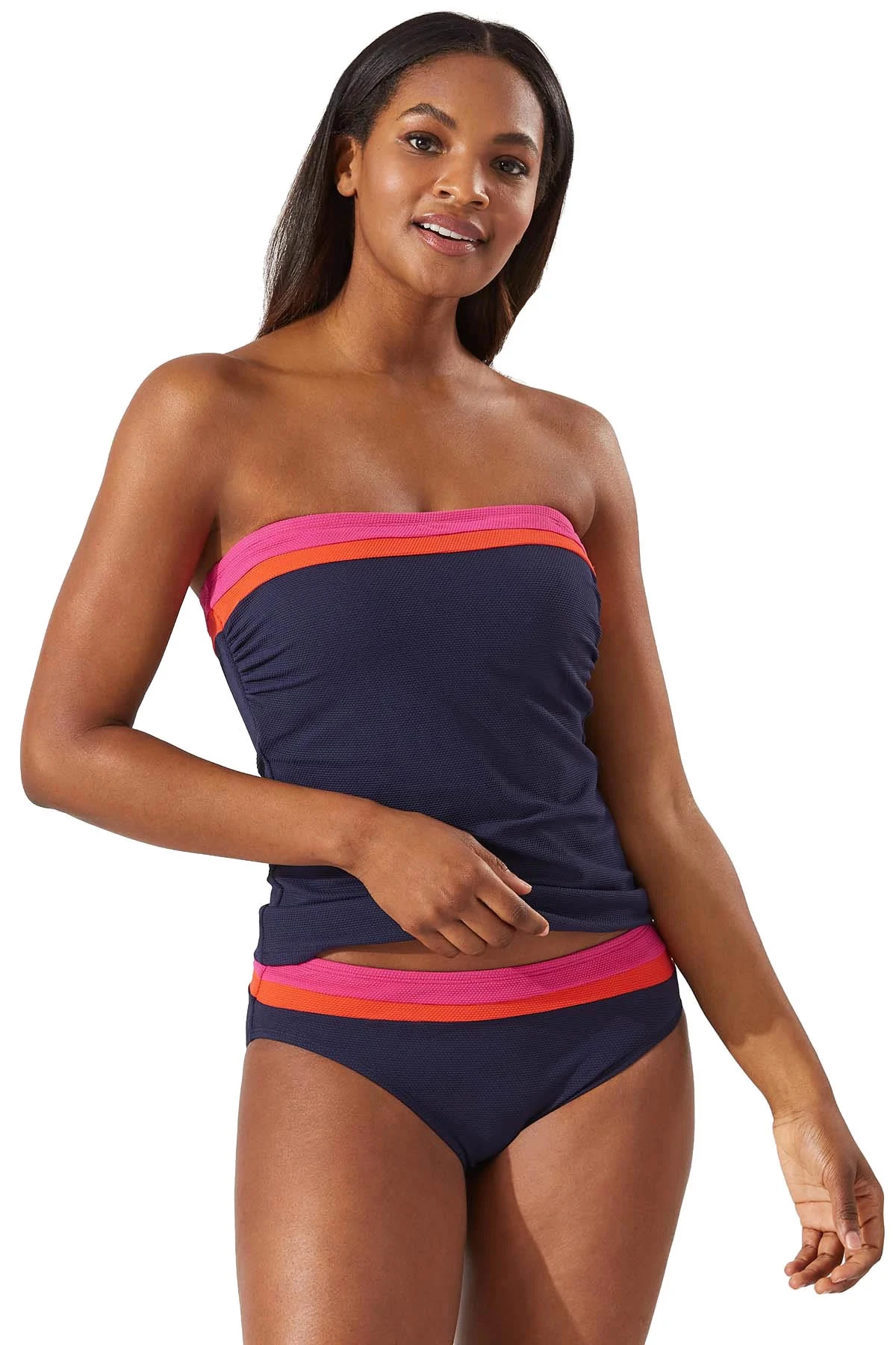 Tommy Bahama Colorblock Bandini Molded Bandeau Tankini Top 1 Tommy Bahama Colorblock Bandini Molded Bandeau Tankini Top