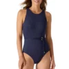 Tommy Bahama Cable Beach High Neck One Piece Swimsuit