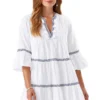 Tommy Bahama Embroidered Split Neck Tunic