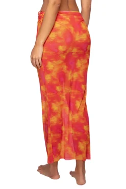 Tamarindo Mesh Midi Skirt -Beachwear Threads UL198SUNSE Apparel Bottom Sunseeker Back