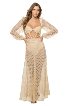 Monstera Maxi Beach Dress