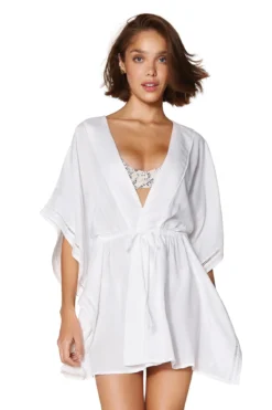 White Embroidery Kimono