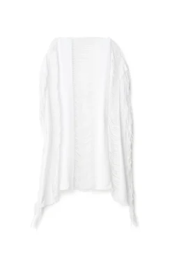 Fringe High Neck Tunic -Beachwear Threads WAT 427T Apparel Dress White Laydown